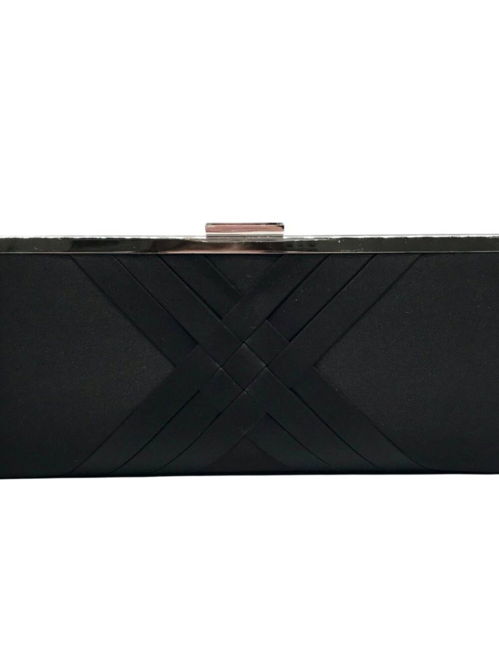 I.N.C. International Concepts Black Satin Kelsie Clutch Crossbody Bag